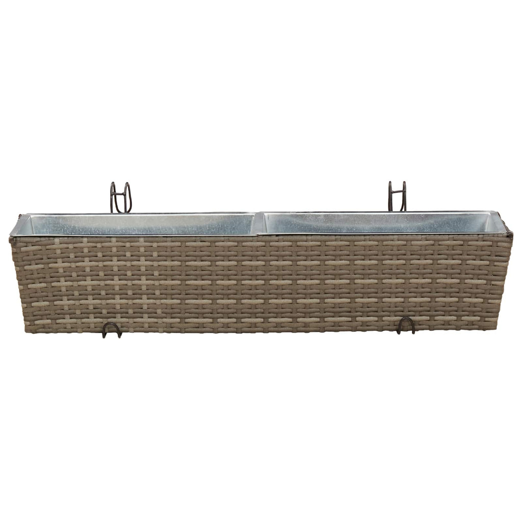 vidaXL Balustrada 2 pcs 80 x 17 x 17 cm Metal