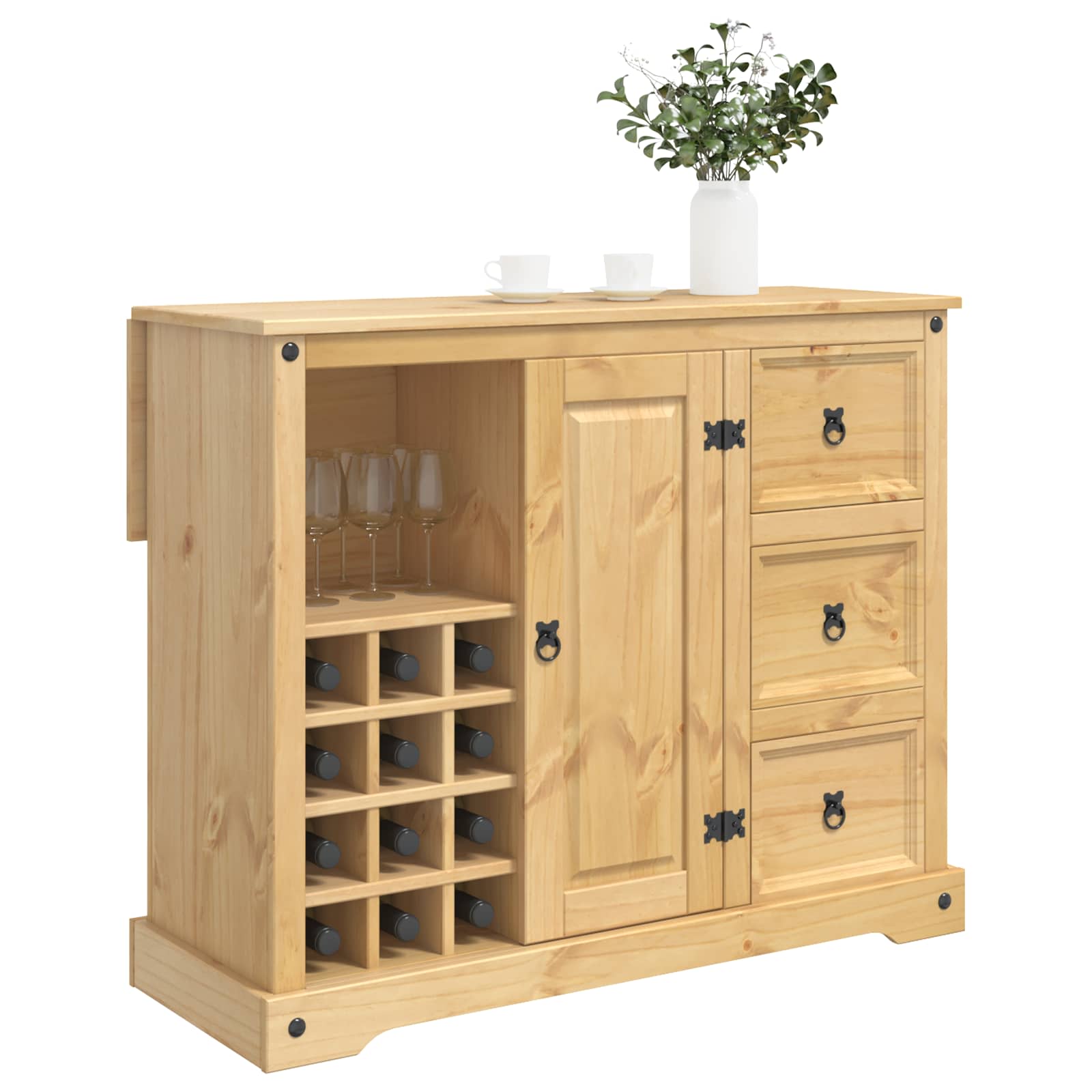 VidaXL Przechowywanie w kuchni Wosk miodowy 112 x 70 x 91,5 cm