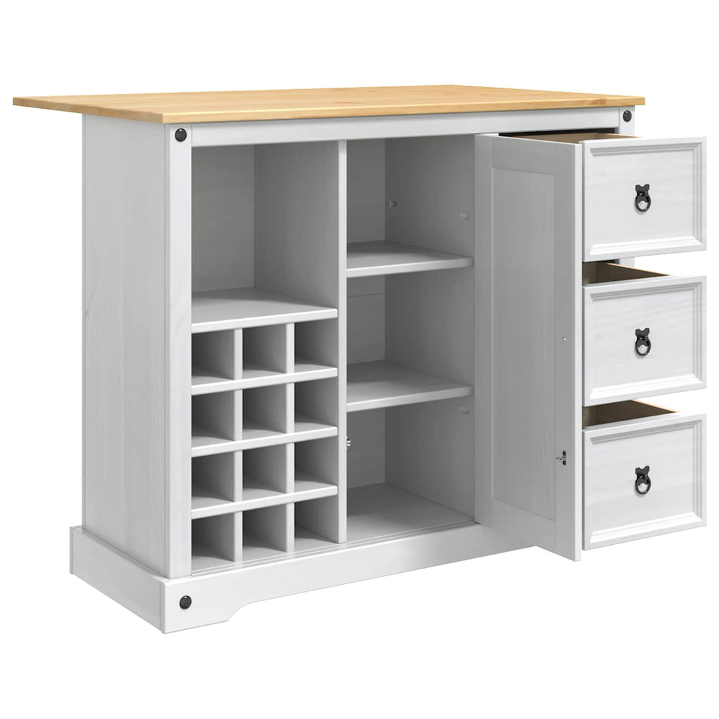 VidaXL Przechowywanie w kuchni Biały i wosk miodowy 112 x 70 x 91,5 cm