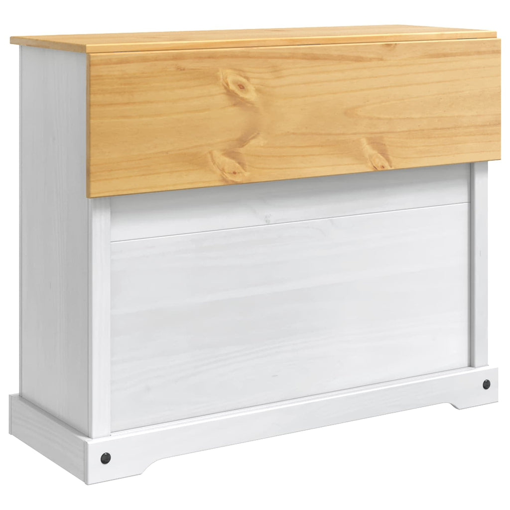 VidaXL Przechowywanie w kuchni Biały i wosk miodowy 112 x 70 x 91,5 cm