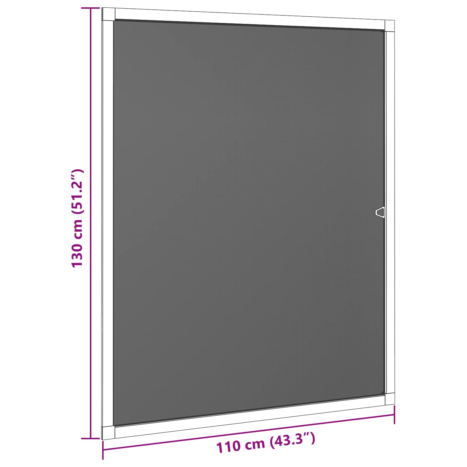 vidaXL Siatka przeciw insektom do okien Biały 110 x 130 cm