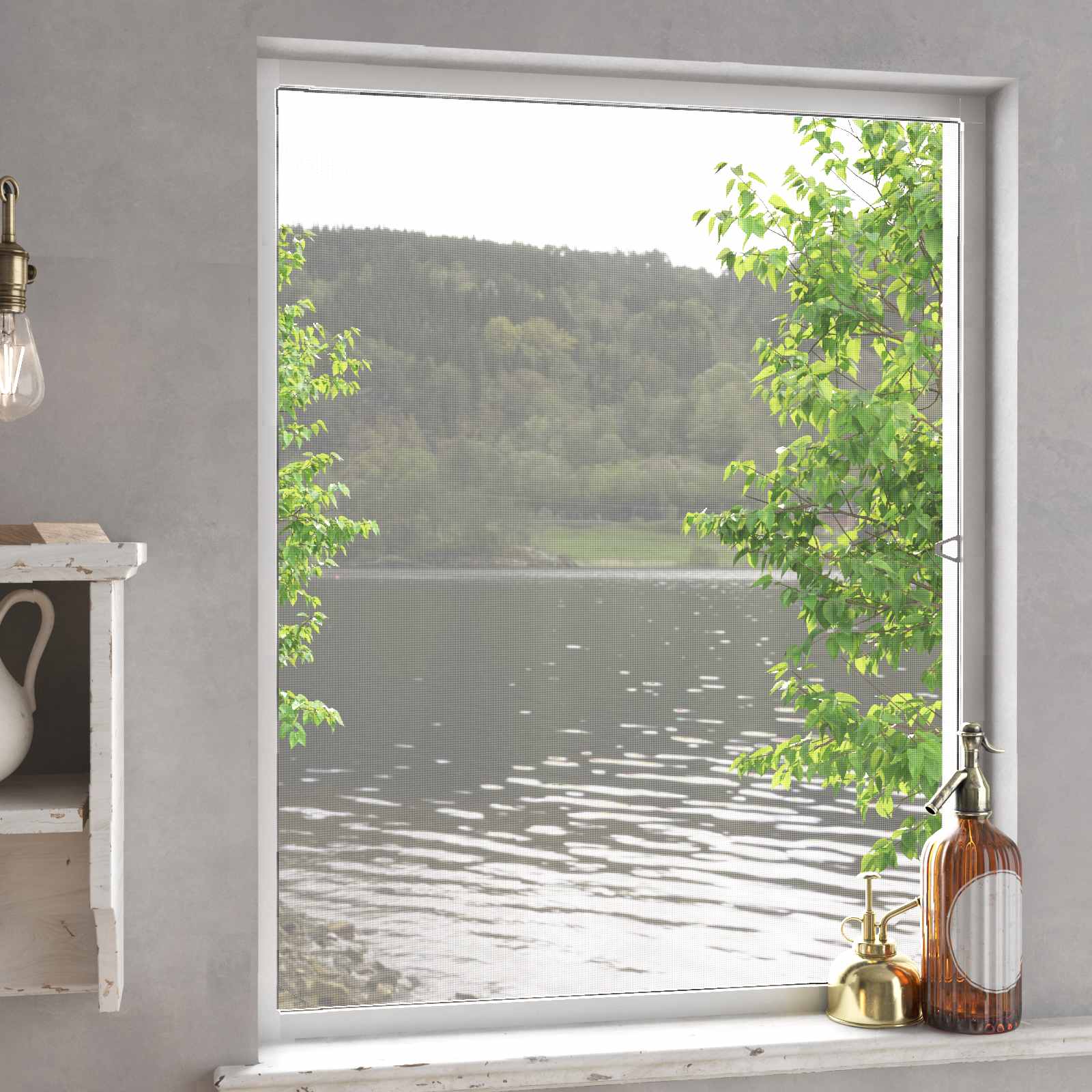vidaXL Siatka przeciw insektom do okien Biały 130 x 150 cm