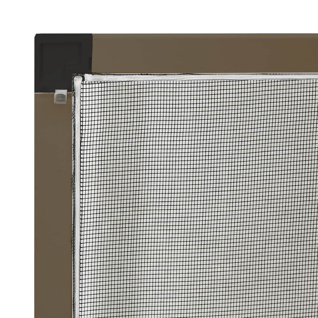 vidaXL Siatka przeciw insektom do okien brązowy 110 x 130 cm