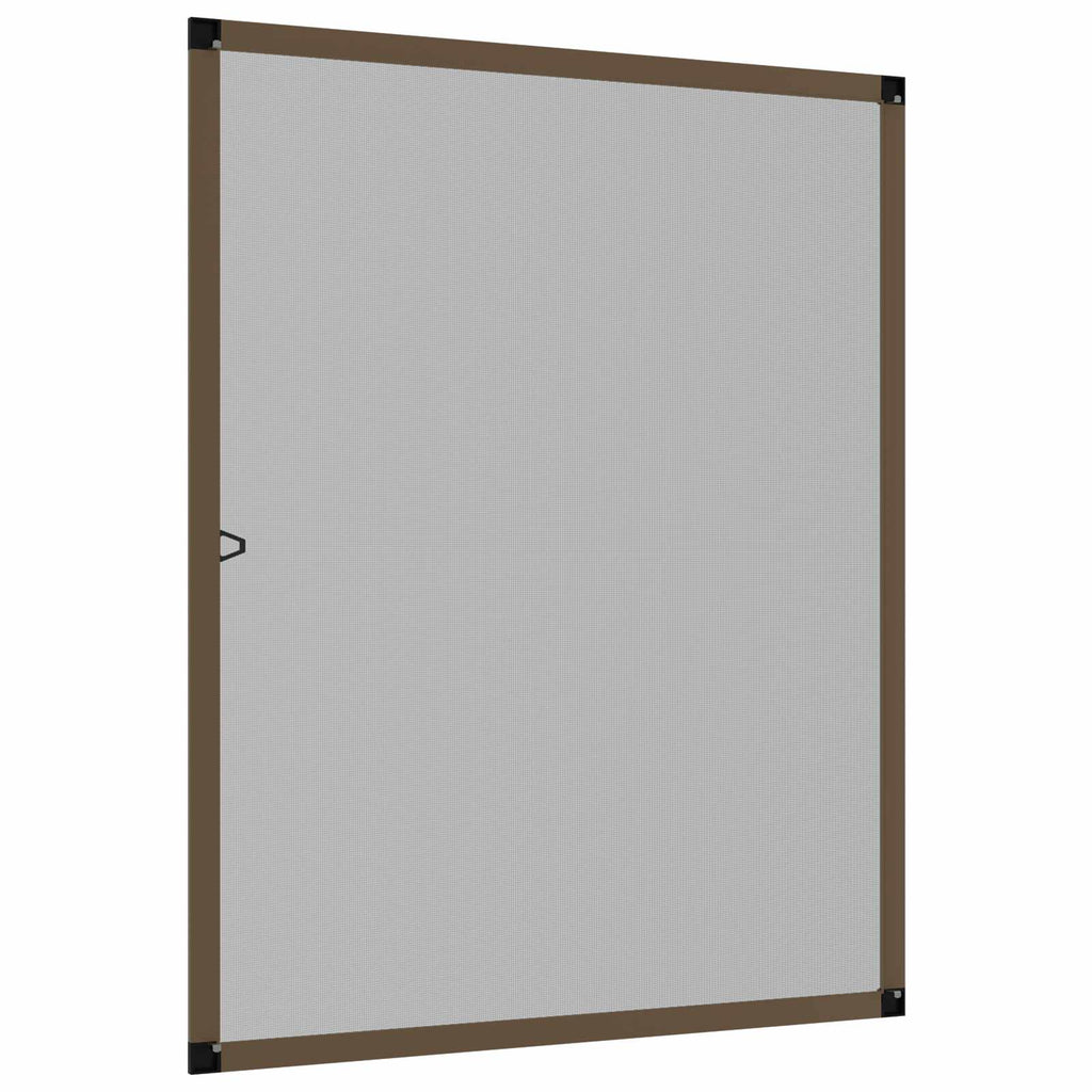vidaXL Siatka przeciw insektom do okien brązowy 130 x 150 cm