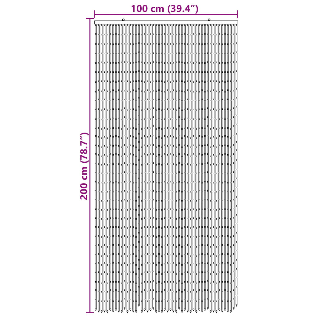 vidaXL Firanka na drzwi przeciw owadom wielokolorowy 100 x 200 cm