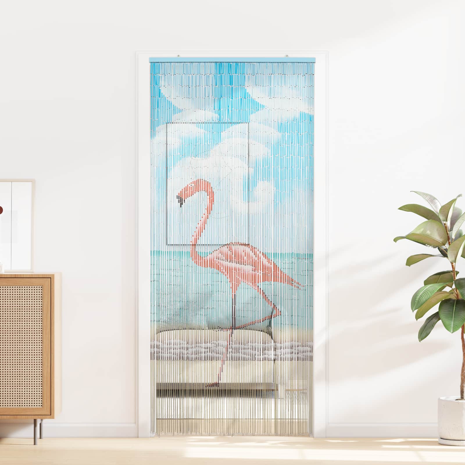 vidaXL Firanka na drzwi przeciw owadom wielokolorowy 200 x 90 cm