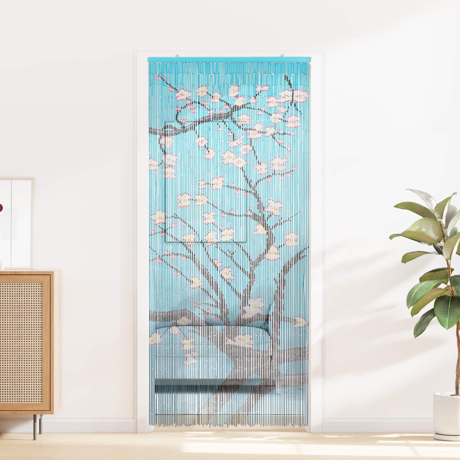 vidaXL Firanka na drzwi przeciw owadom wielokolorowy 200 x 90 cm