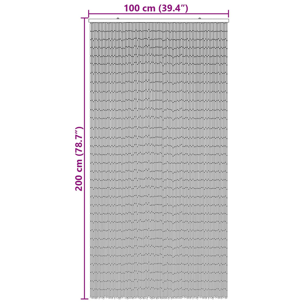 vidaXL Firanka na drzwi przeciw owadom wielokolorowy 200 x 100 cm