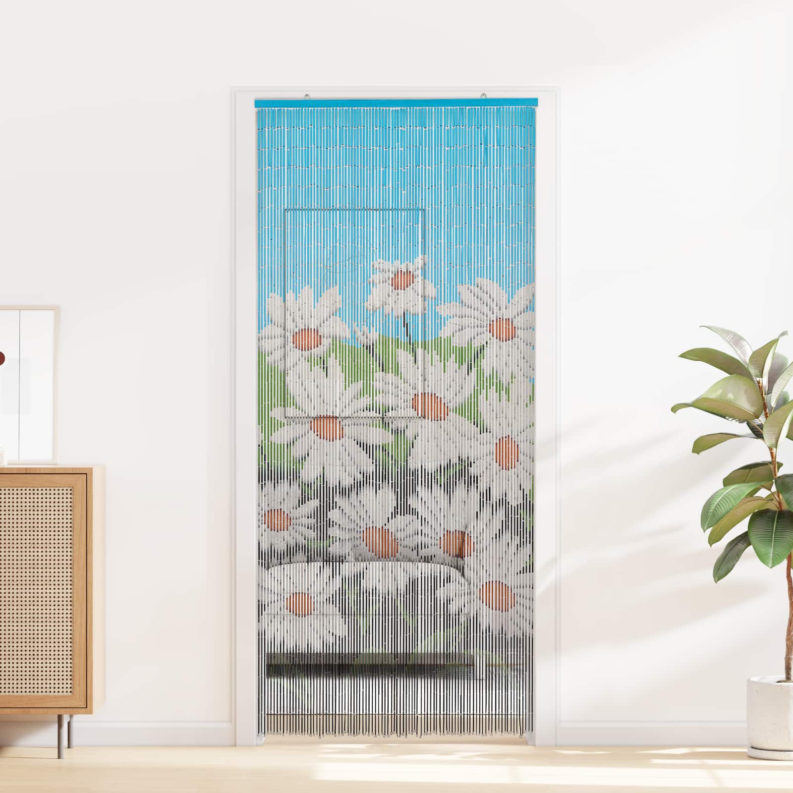 vidaXL Firanka na drzwi przeciw owadom wielokolorowy 200 x 90 cm