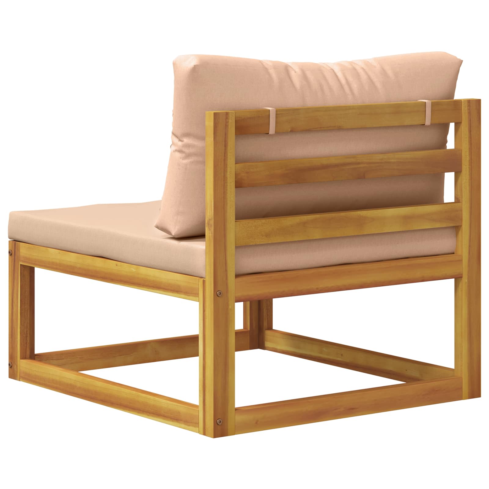 vidaXL Środkowa sofa modułowa z poduszkami Lite Drewno Akacji