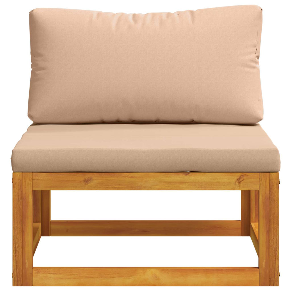 vidaXL Środkowa sofa modułowa z poduszkami Lite Drewno Akacji