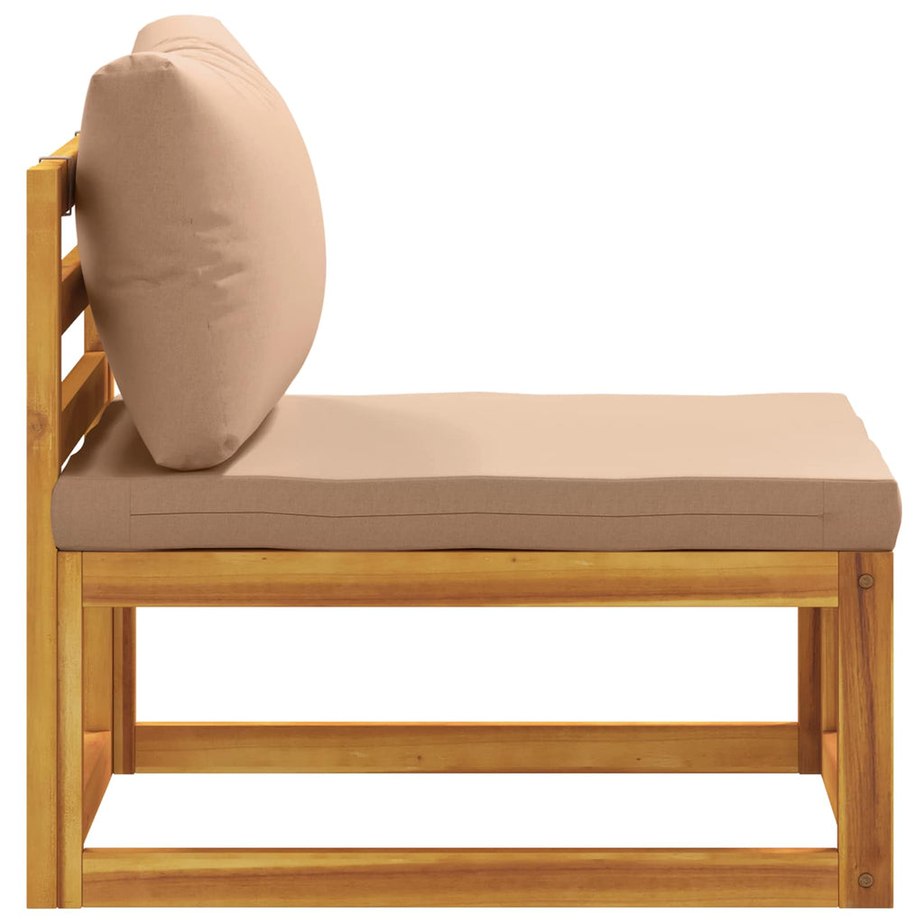 vidaXL Środkowa sofa modułowa z poduszkami Lite Drewno Akacji