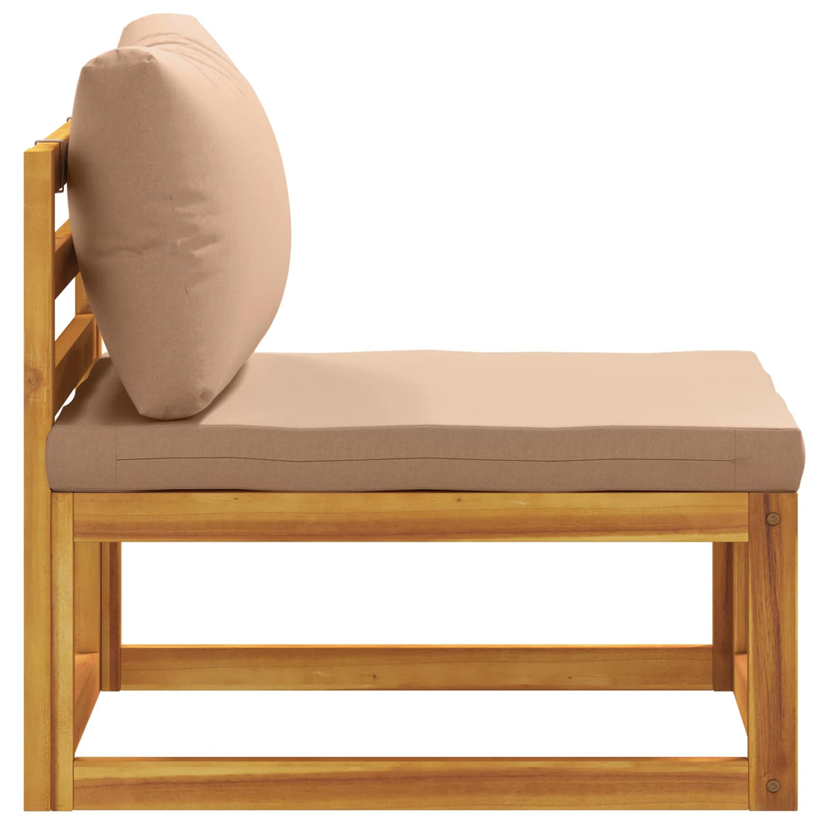 vidaXL Środkowa sofa modułowa z poduszkami Lite Drewno Akacji