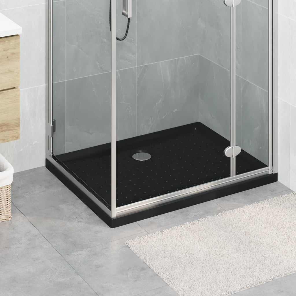 vidaXL Brodzik prysznicowy z kropeczkami 90 x 70 x 4 cm ABS Czarny
