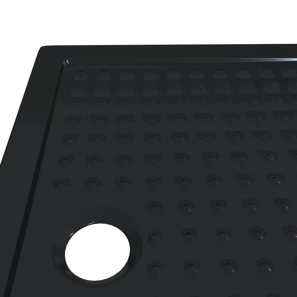 vidaXL Brodzik prysznicowy z kropeczkami 100 x 80 x 4 cm ABS Czarny