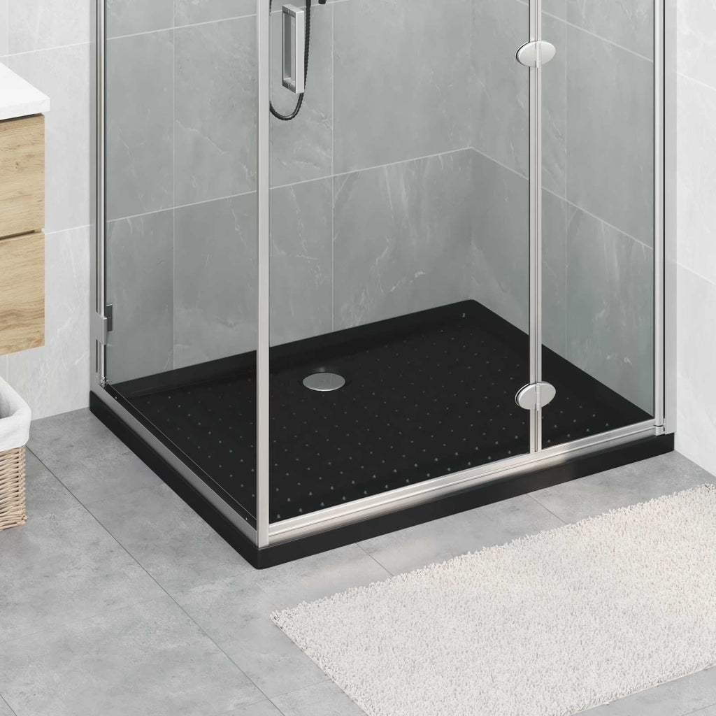 vidaXL Brodzik prysznicowy z kropeczkami 100 x 80 x 4 cm ABS Czarny