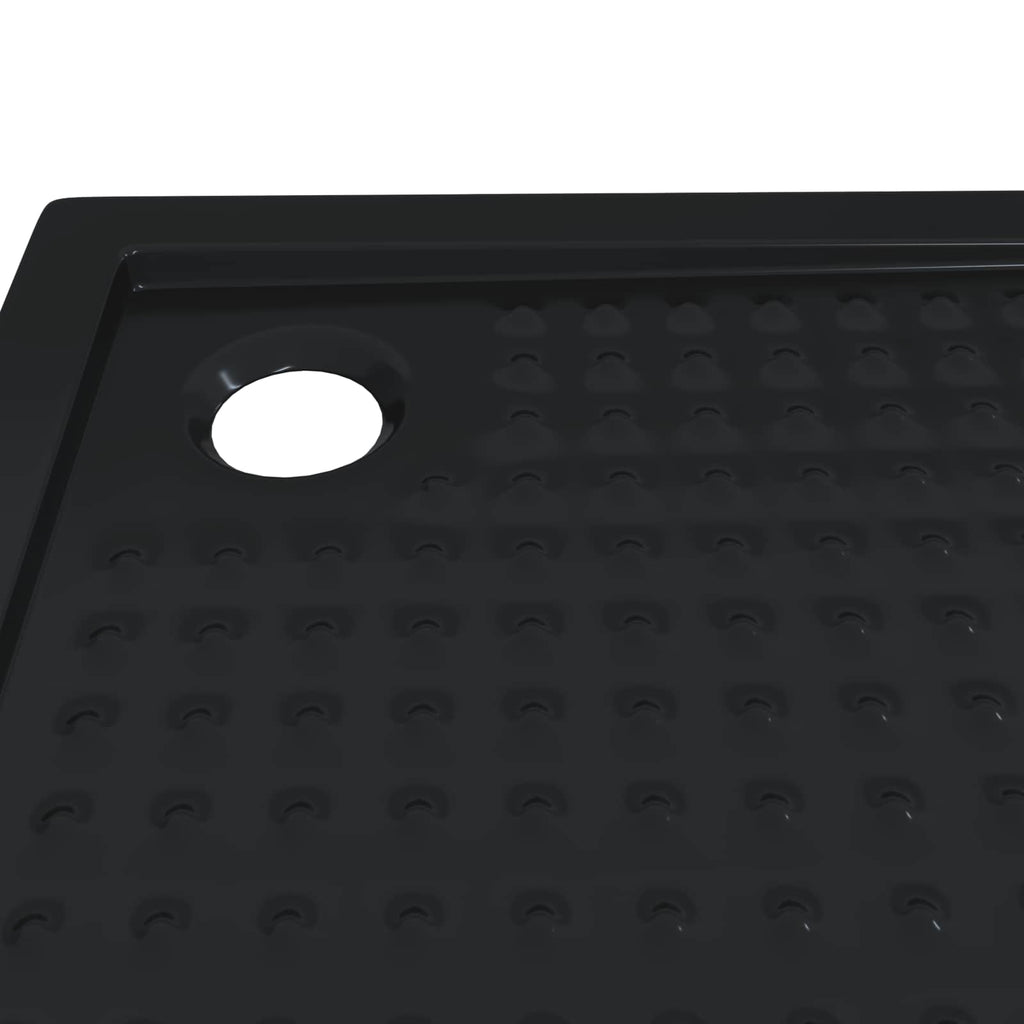 vidaXL Brodzik prysznicowy z kropeczkami 90 x 90 x 4 cm ABS Czarny