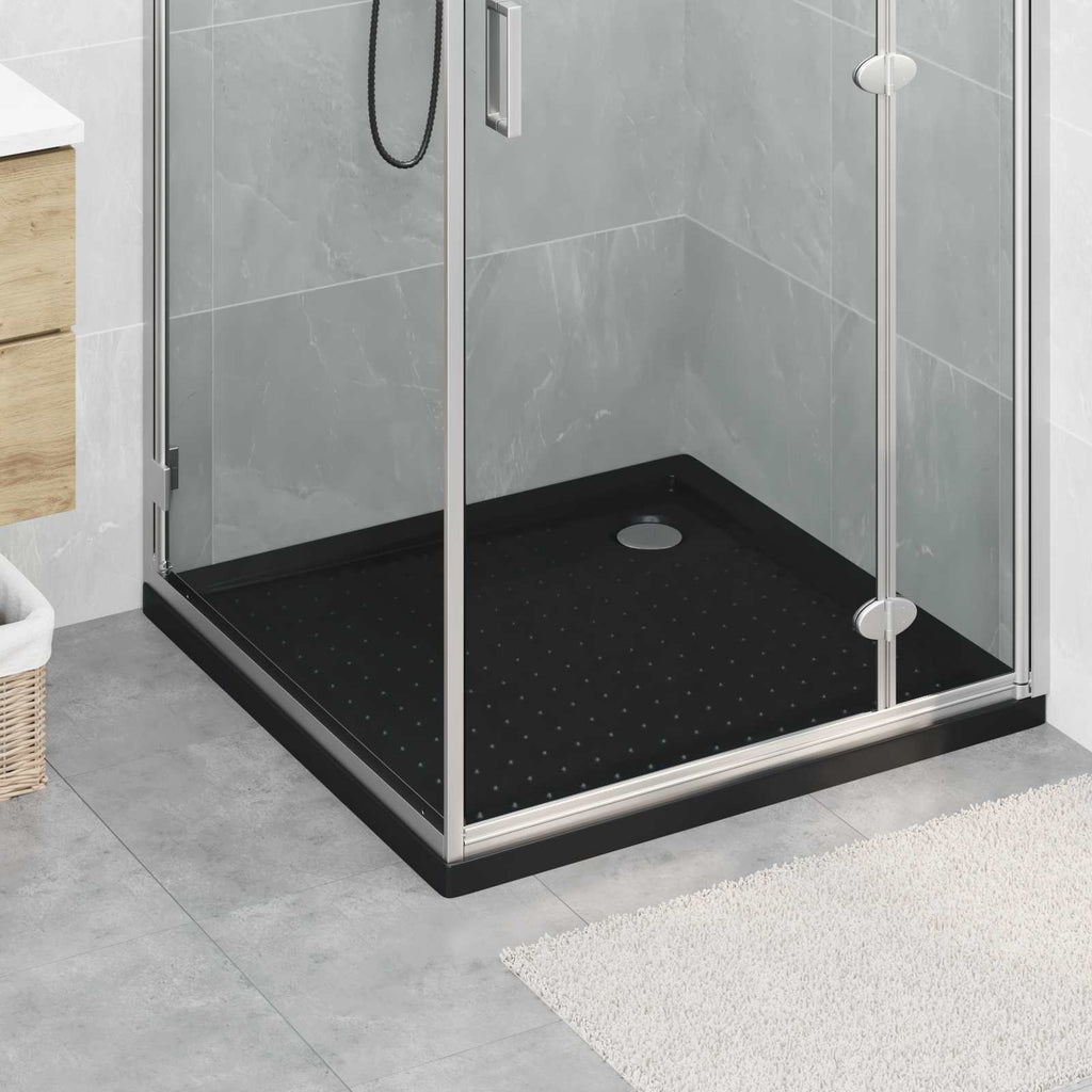 vidaXL Brodzik prysznicowy z kropeczkami 90 x 90 x 4 cm ABS Czarny