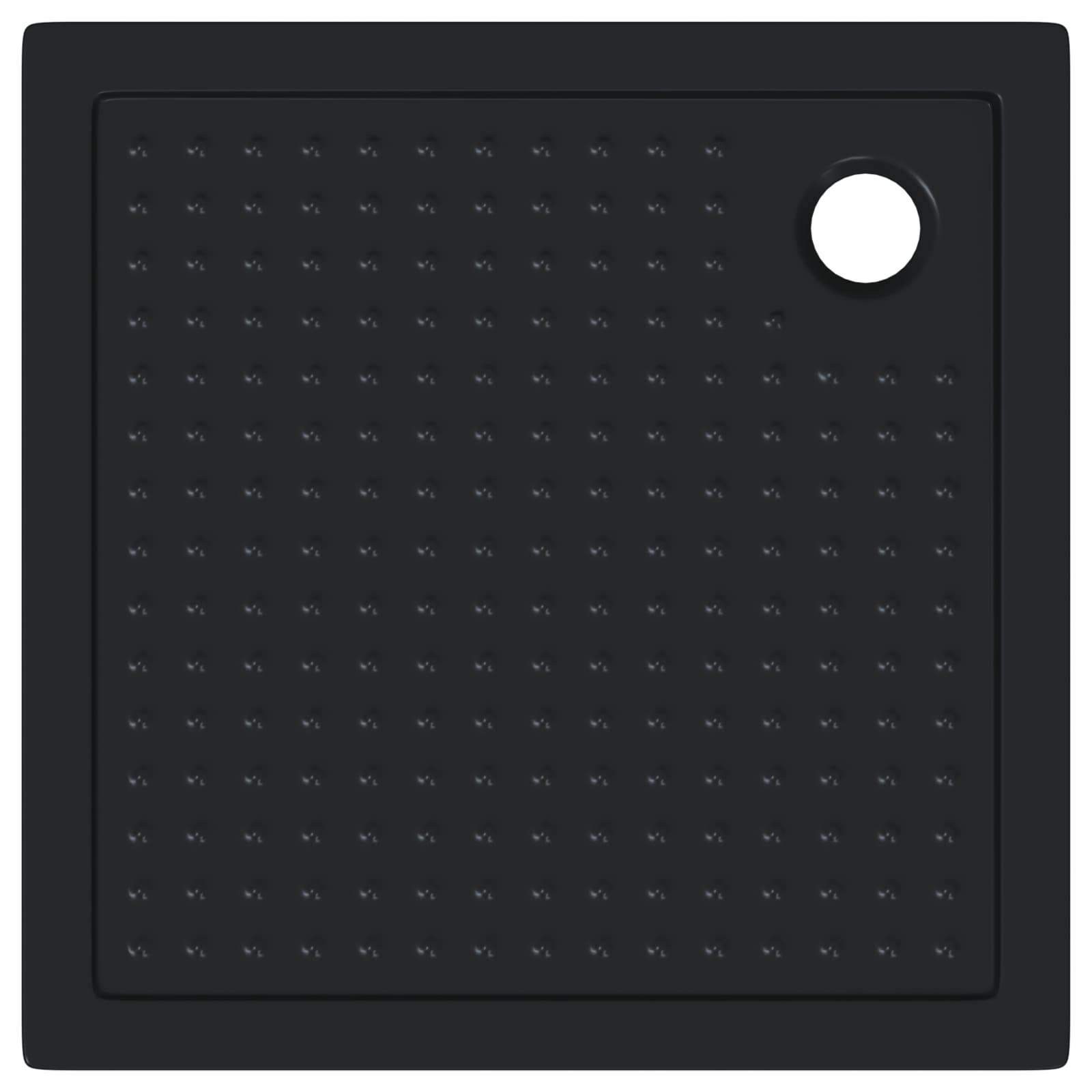 vidaXL Brodzik prysznicowy z kropeczkami 90 x 90 x 4 cm ABS Czarny