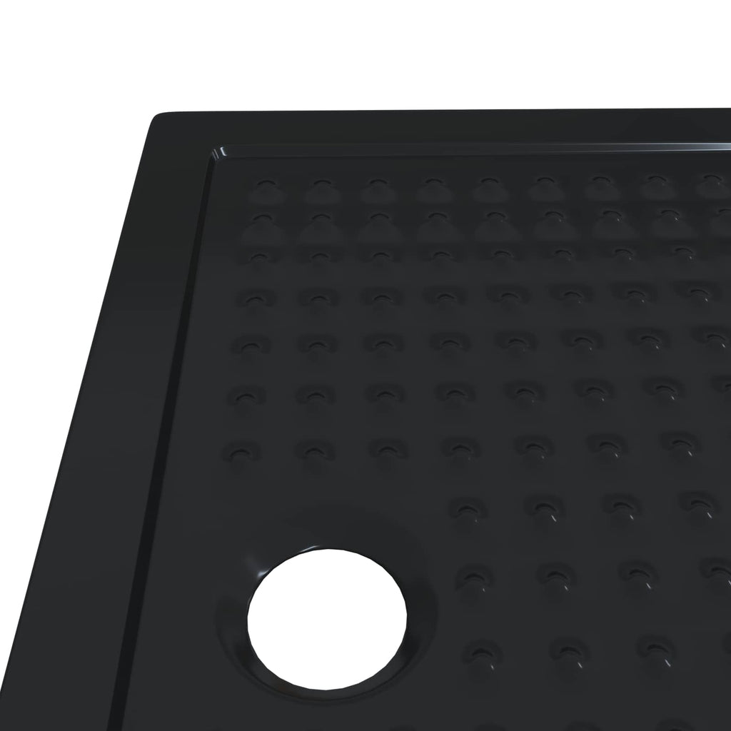 vidaXL Brodzik prysznicowy z kropeczkami 100 x 70 x 4 cm ABS Czarny