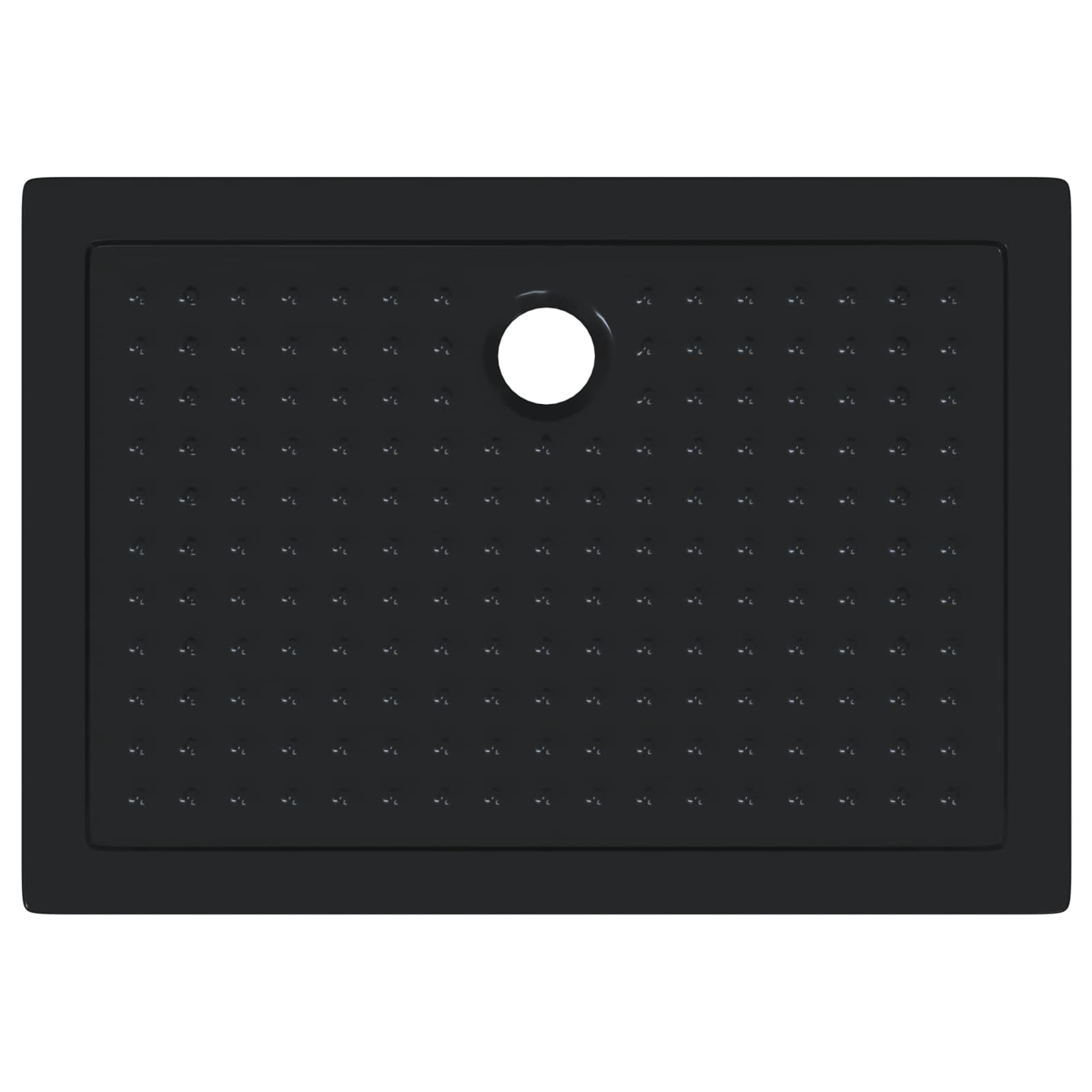 vidaXL Brodzik prysznicowy z kropeczkami 100 x 70 x 4 cm ABS Czarny