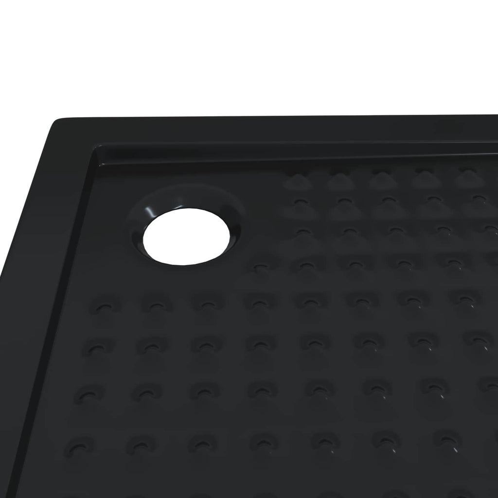 vidaXL Brodzik prysznicowy z kropeczkami 80 x 80 x 4 cm ABS Czarny