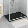 vidaXL Brodzik prysznicowy z kropeczkami 120 x 80 x 4 cm ABS Czarny