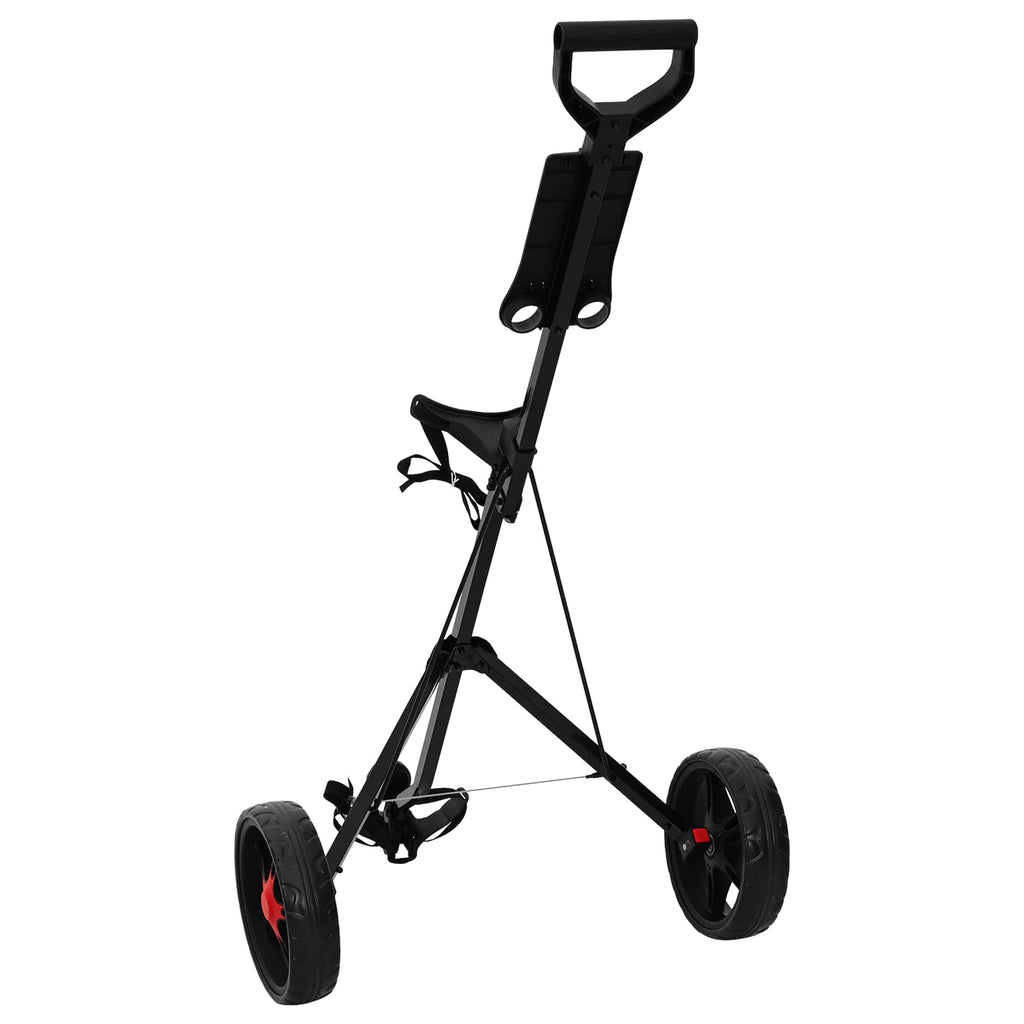 vidaXL Wózek golfowy Czarny 66 x 65 x 112 cm Żelazo