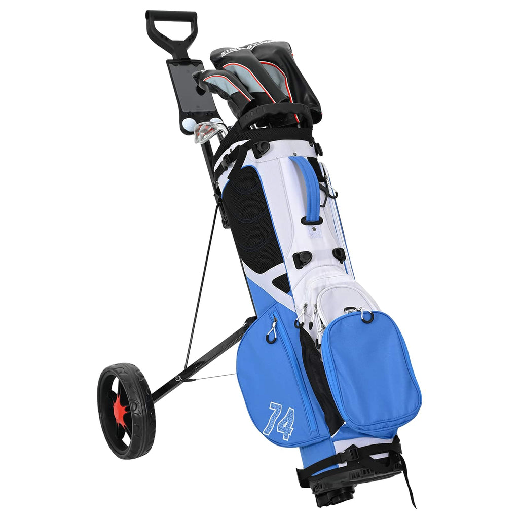 vidaXL Wózek golfowy Czarny 66 x 65 x 112 cm Żelazo