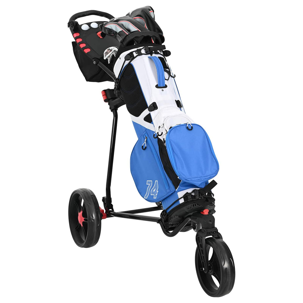 vidaXL Wózek golfowy Czarny 110 x 60 x 132 cm Żelazo