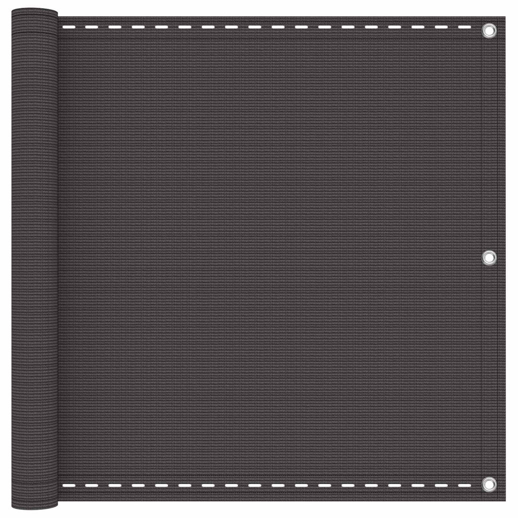 vidaXL Ekran balkonowy antracytowy 120 x 800 cm HDPE i aluminium