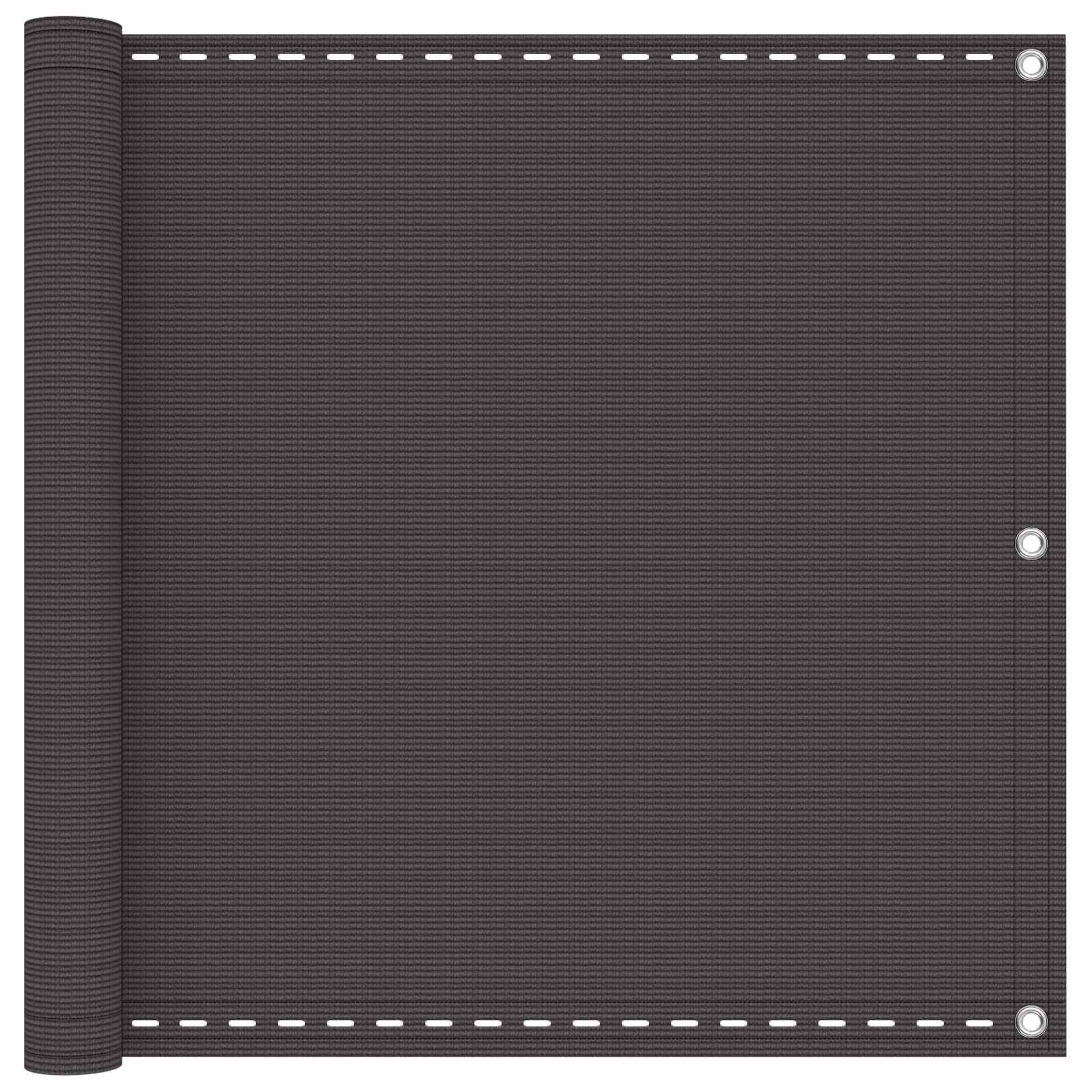 vidaXL Ekran balkonowy antracytowy 120 x 800 cm HDPE i aluminium