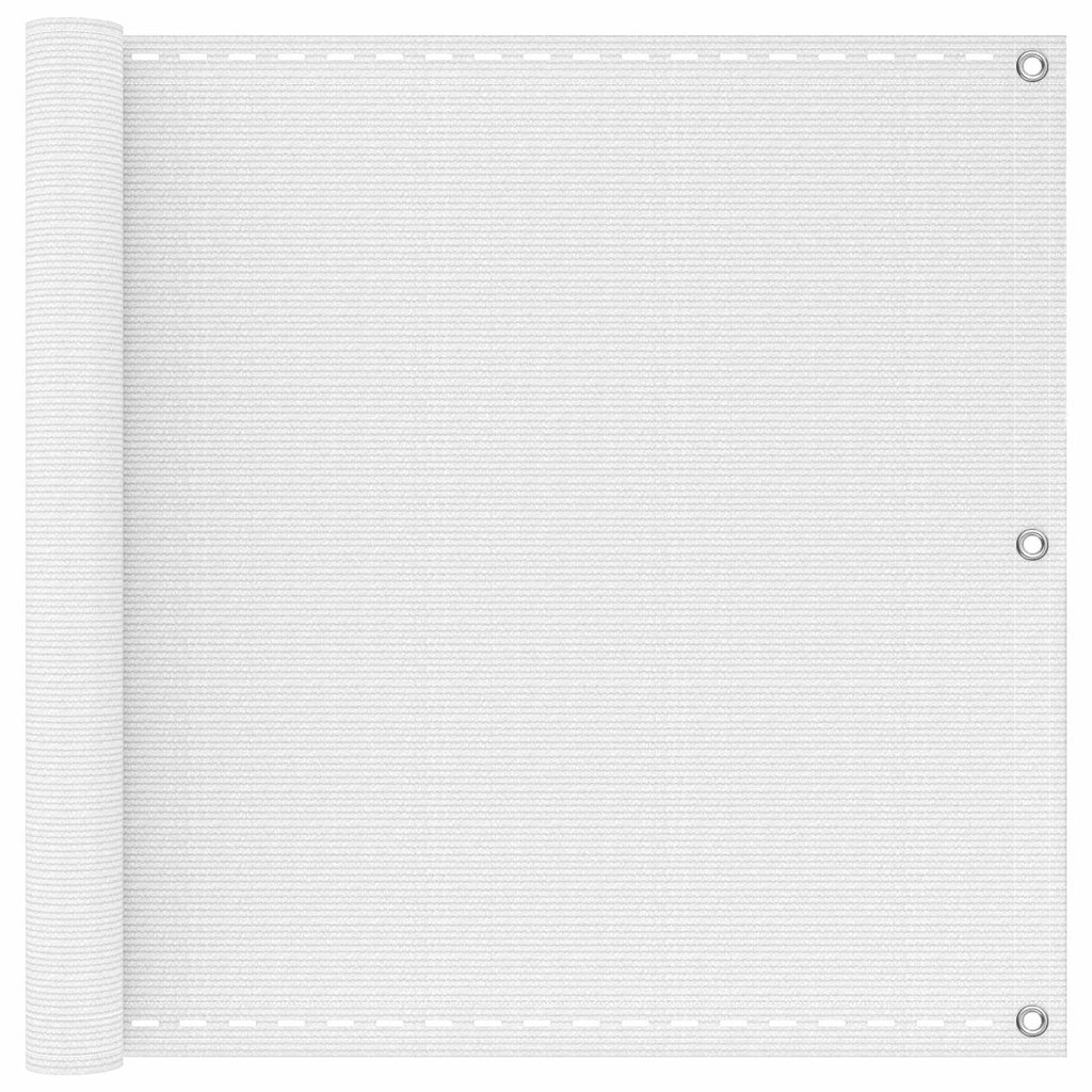 vidaXL Ekran balkonowy Biały 75 x 700 cm HDPE i aluminium