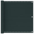 vidaXL Ekran balkonowy Ciemnozielony 75 x 800 cm HDPE i aluminium