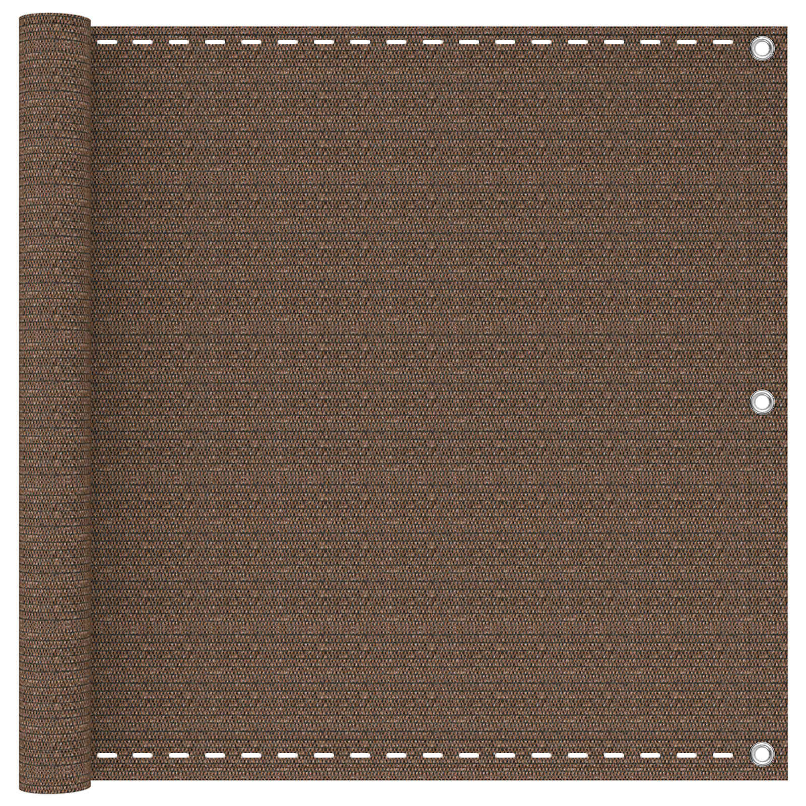 vidaXL Ekran balkonowy brązowy 120 x 1000 cm HDPE i aluminium