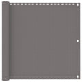vidaXL Ekran balkonowy jasnoszary 75 x 300 cm HDPE i aluminium
