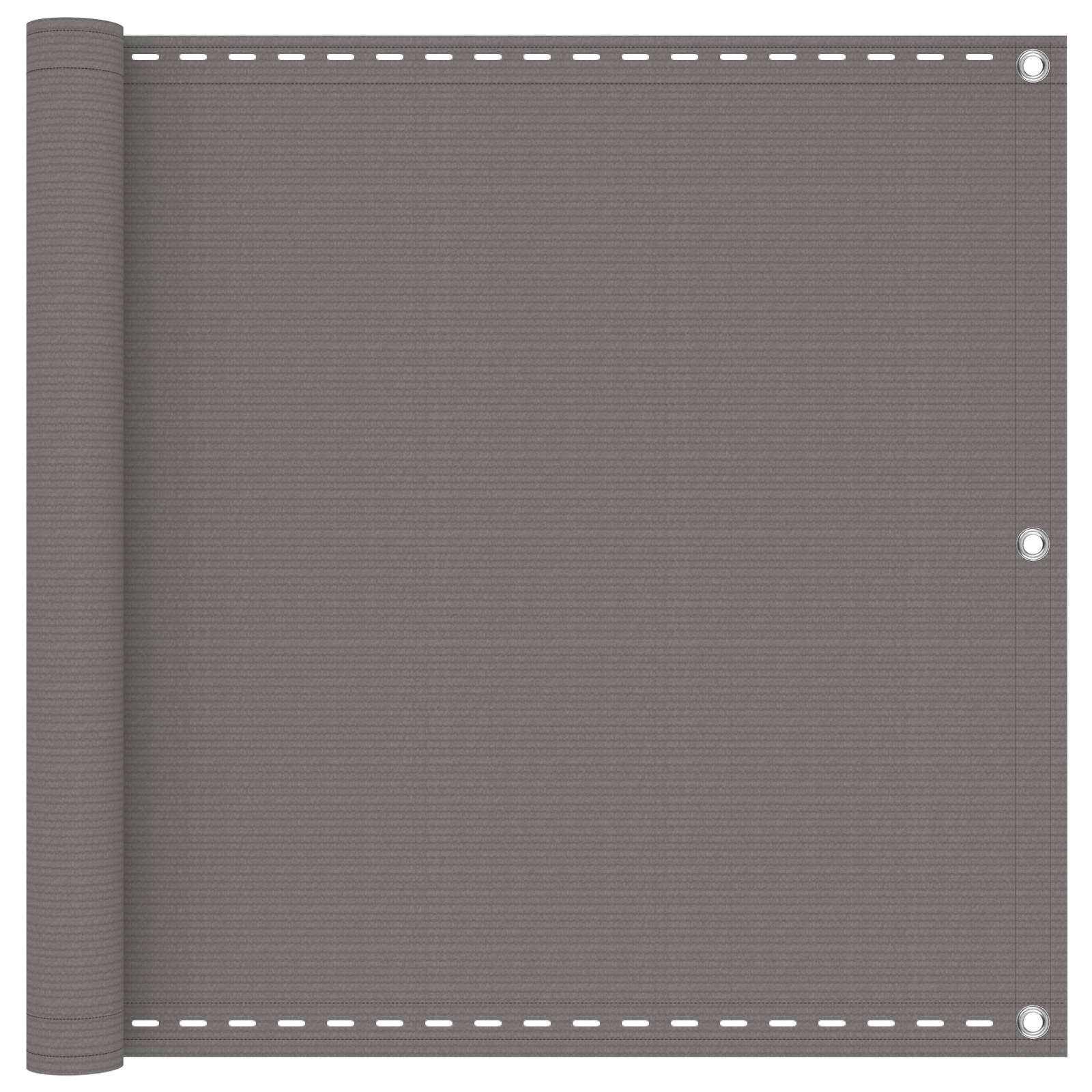 vidaXL Ekran balkonowy jasnoszary 120 x 500 cm HDPE i aluminium