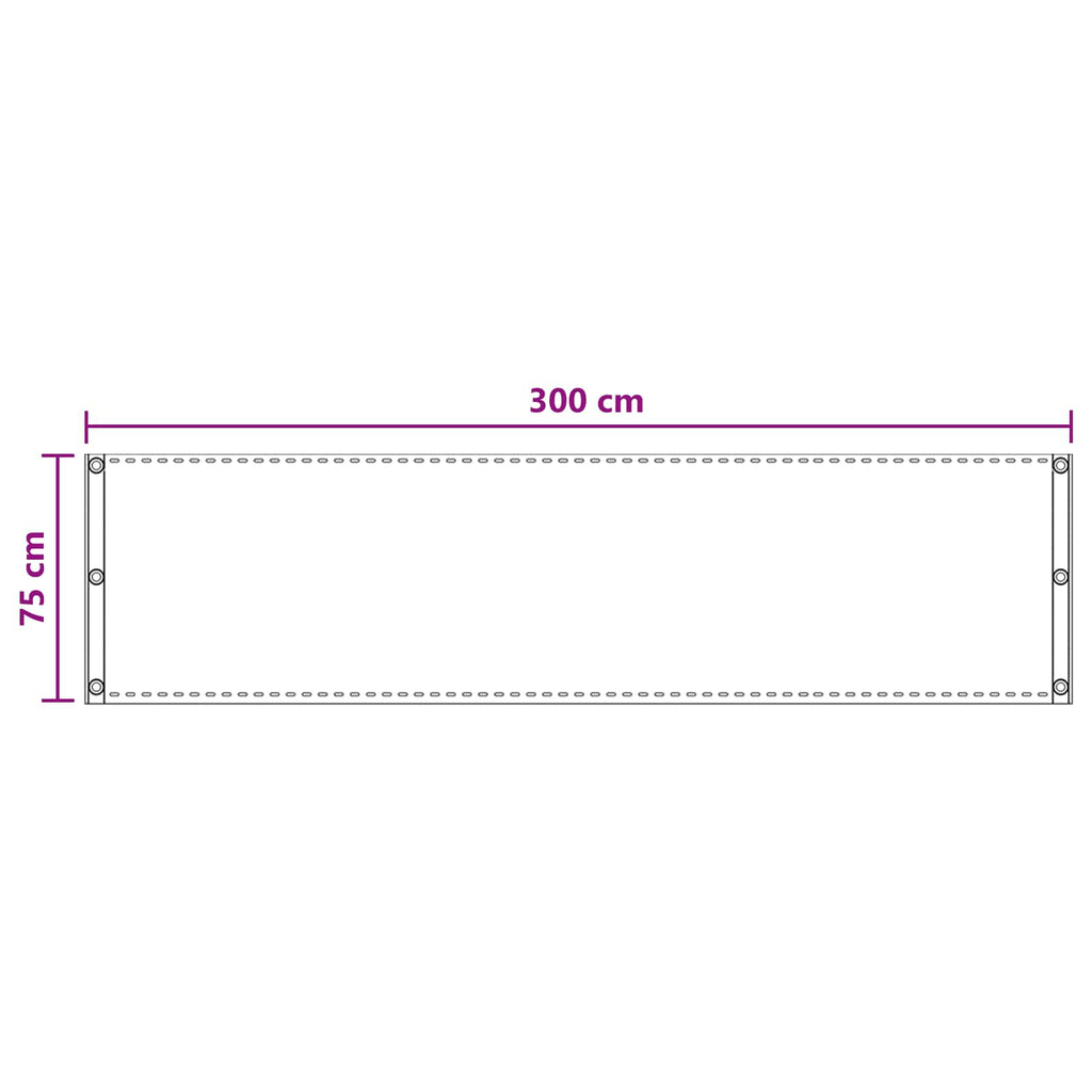 vidaXL Ekran balkonowy piaskowy 75 x 300 cm HDPE i aluminium