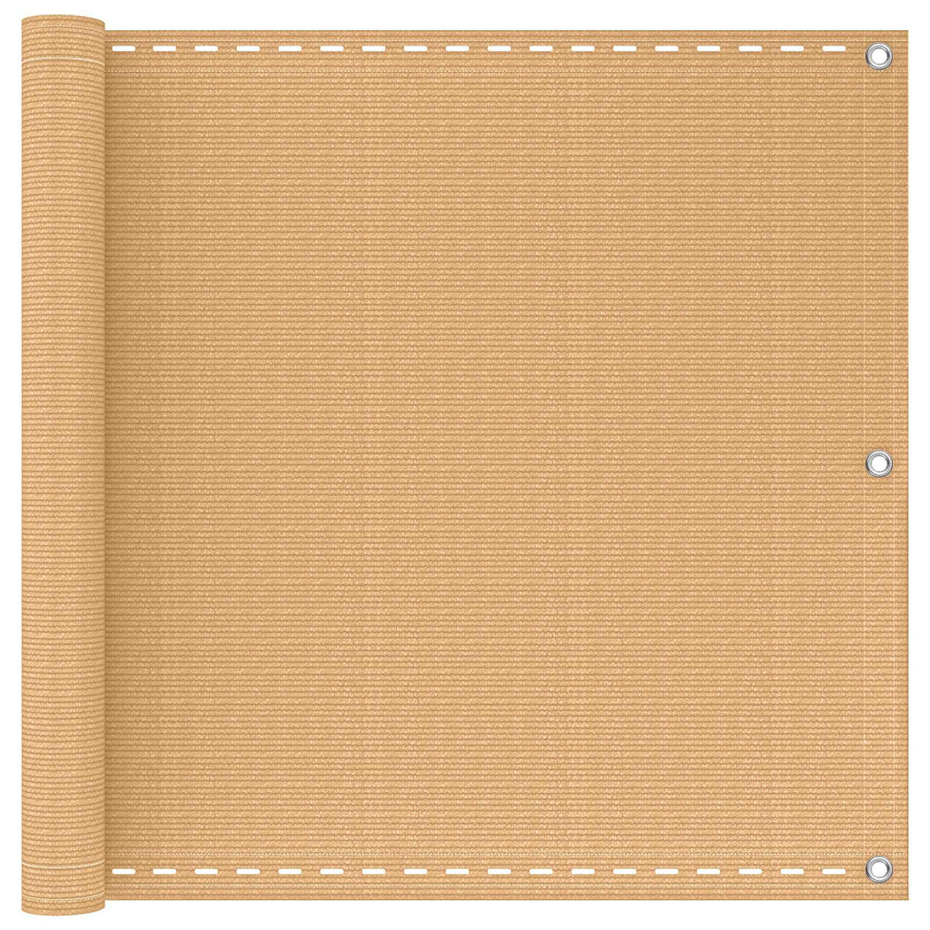 vidaXL Ekran balkonowy piaskowy 90 x 700 cm HDPE i aluminium