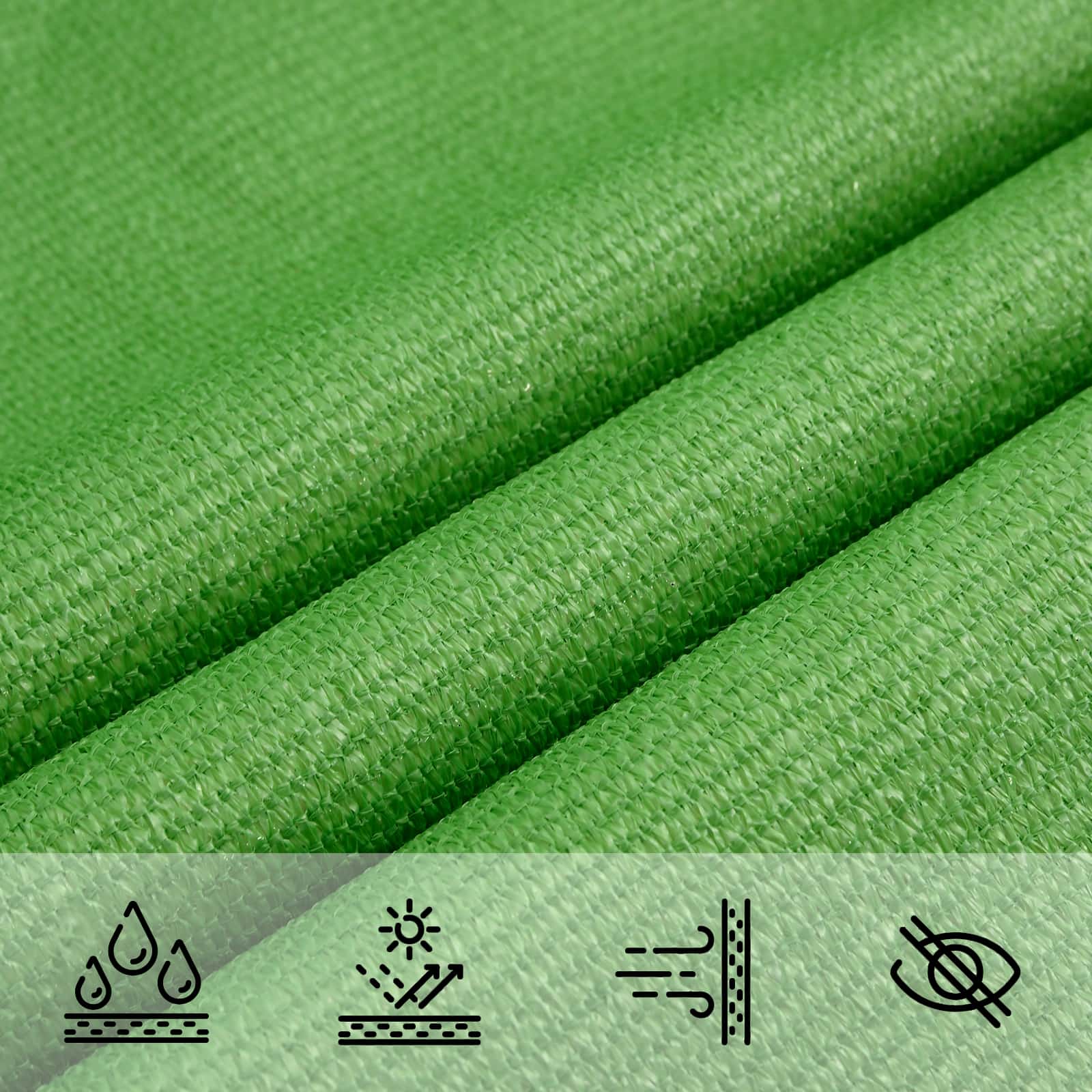 vidaXL Żagiel przeciwsłoneczny Jasnozielony 2 x 6 m HDPE