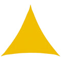 vidaXL Żagiel przeciwsłoneczny żółty 2 x 2 x 2 m HDPE