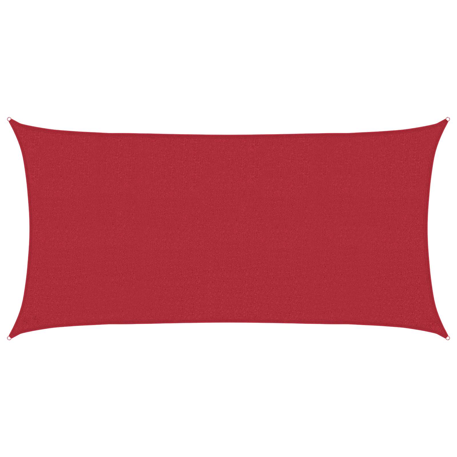 vidaXL Żagiel przeciwsłoneczny czerwony 2 x 6 m HDPE