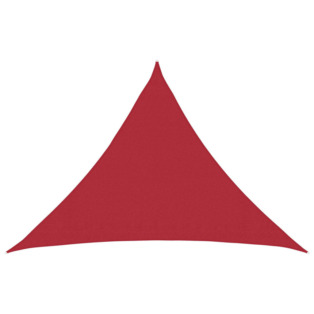 vidaXL Żagiel przeciwsłoneczny czerwony 7 x 5 x 5 m HDPE