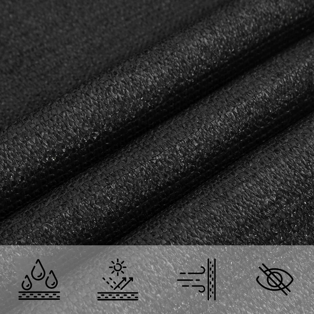 vidaXL Żagiel przeciwsłoneczny Czarny 2,5 x 6 m HDPE