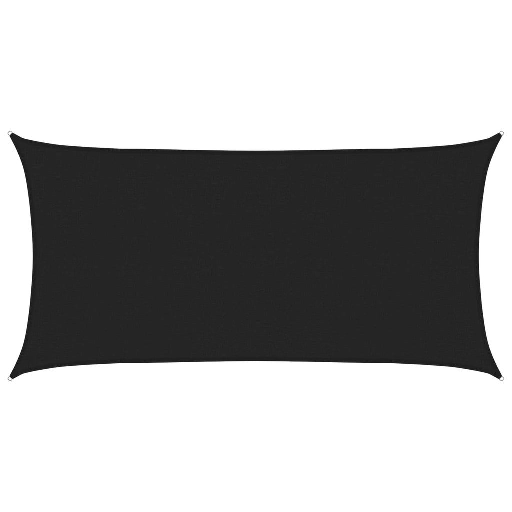 vidaXL Żagiel przeciwsłoneczny Czarny 2,5 x 6 m HDPE