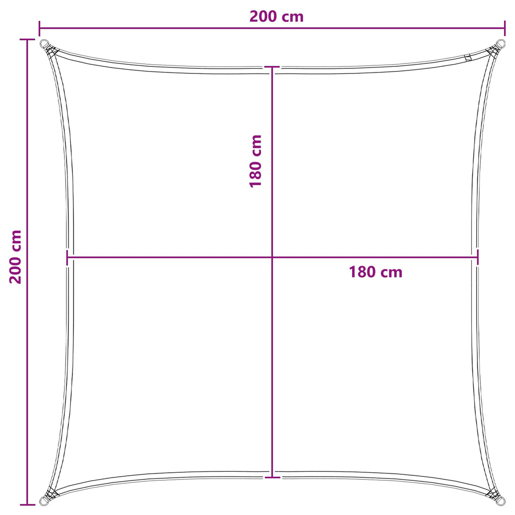 vidaXL Żagiel przeciwsłoneczny Antracytowy i biały 2 x 2 m HDPE
