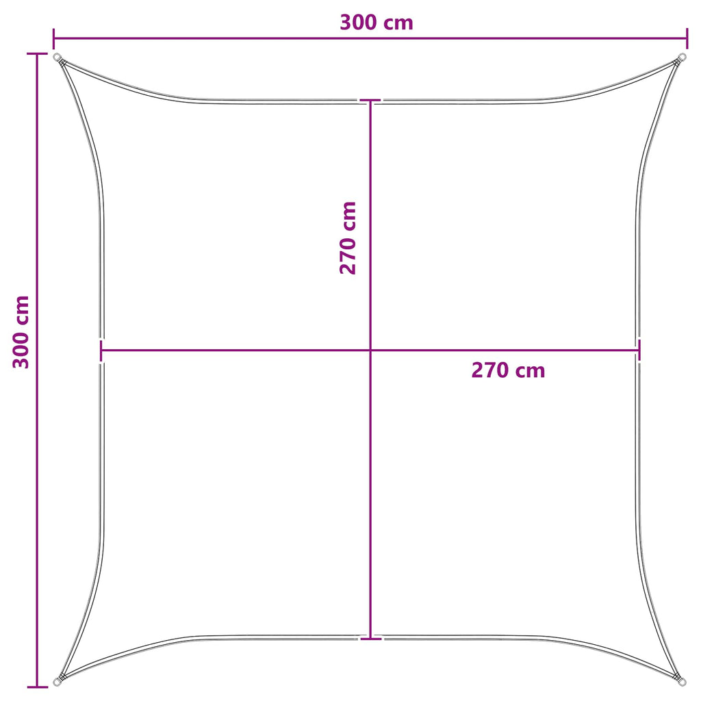 vidaXL Żagiel przeciwsłoneczny Antracytowy i biały 3 x 3 m HDPE