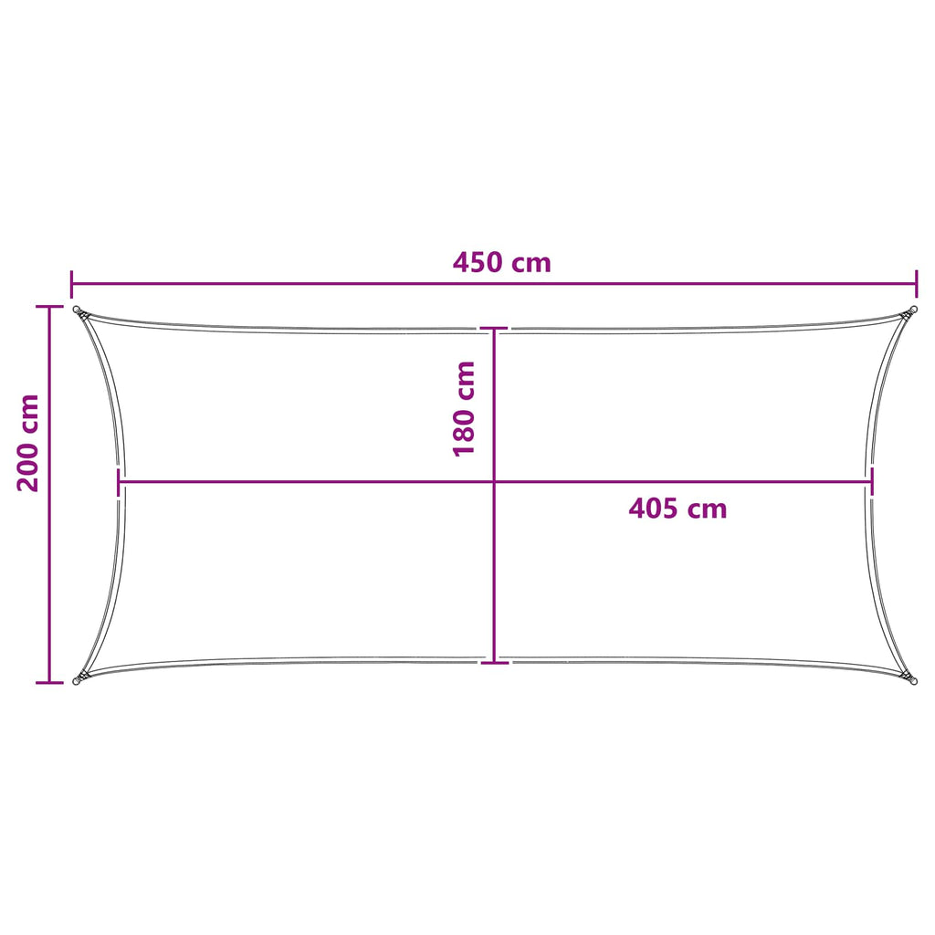 vidaXL Żagiel przeciwsłoneczny Antracytowy i biały 2 x 4,5 m HDPE