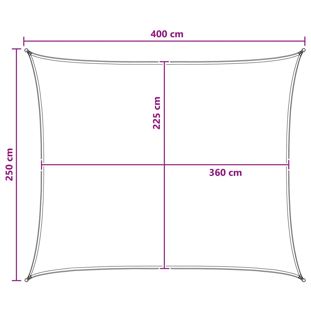 vidaXL Żagiel przeciwsłoneczny Antracytowy i biały 2,5 x 4 m HDPE