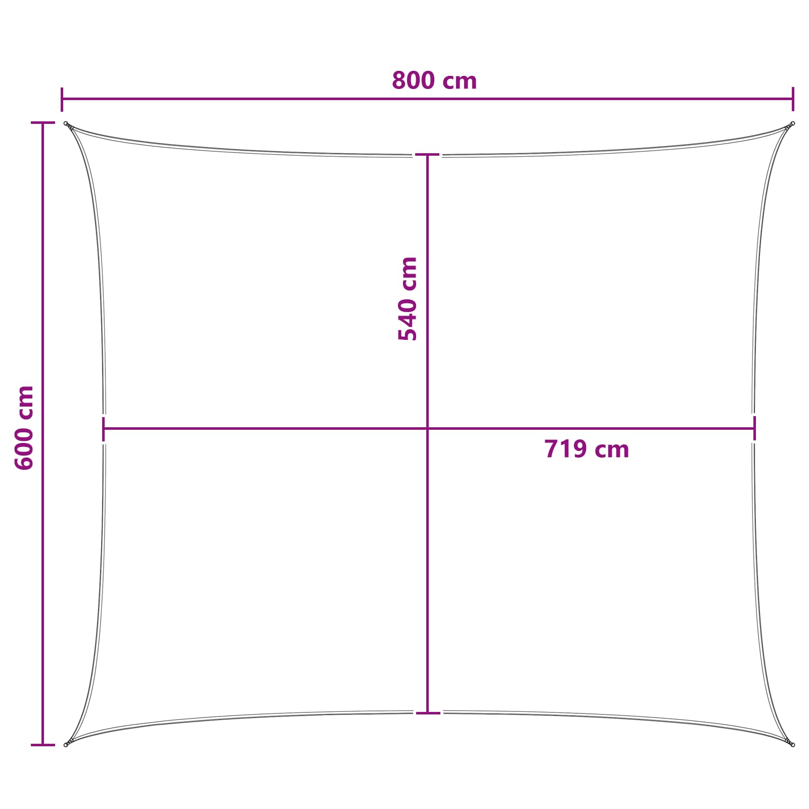 vidaXL Żagiel przeciwsłoneczny Antracytowy i biały 6 x 8 m HDPE